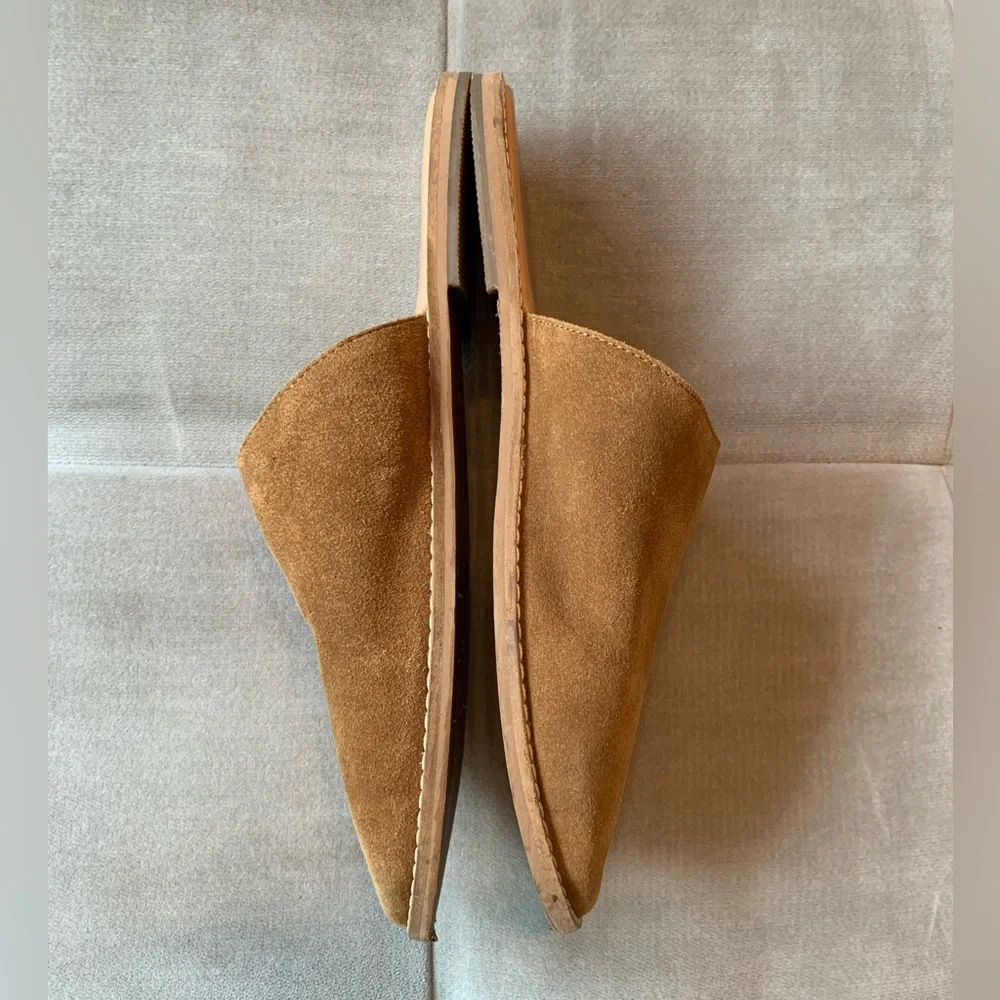 Free People Coronada Classic Slip on Mules Flats Brown Suede Size 38 Size 7.5-8 - Picture 6 of 11